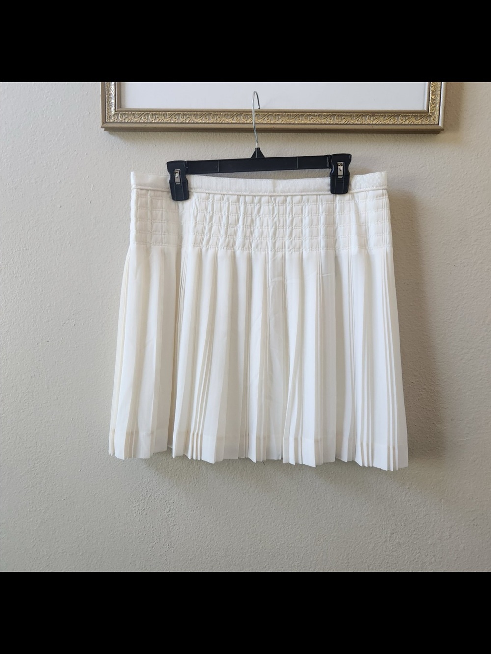 NWT J.Crew pleated mini skirt in ivory beige size 12